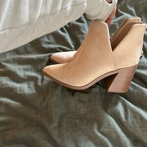 Elegant Cream Ankle Boots